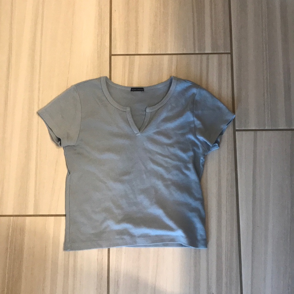 Blue brandy Melville ashlyn top little v-neck!!